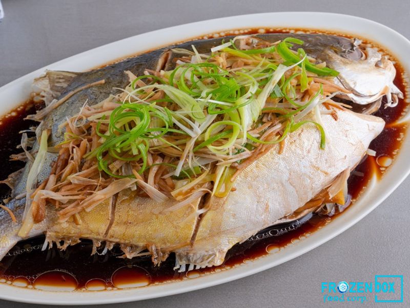 Steamed Golden Pomfret with Ginger and Soy Sauce